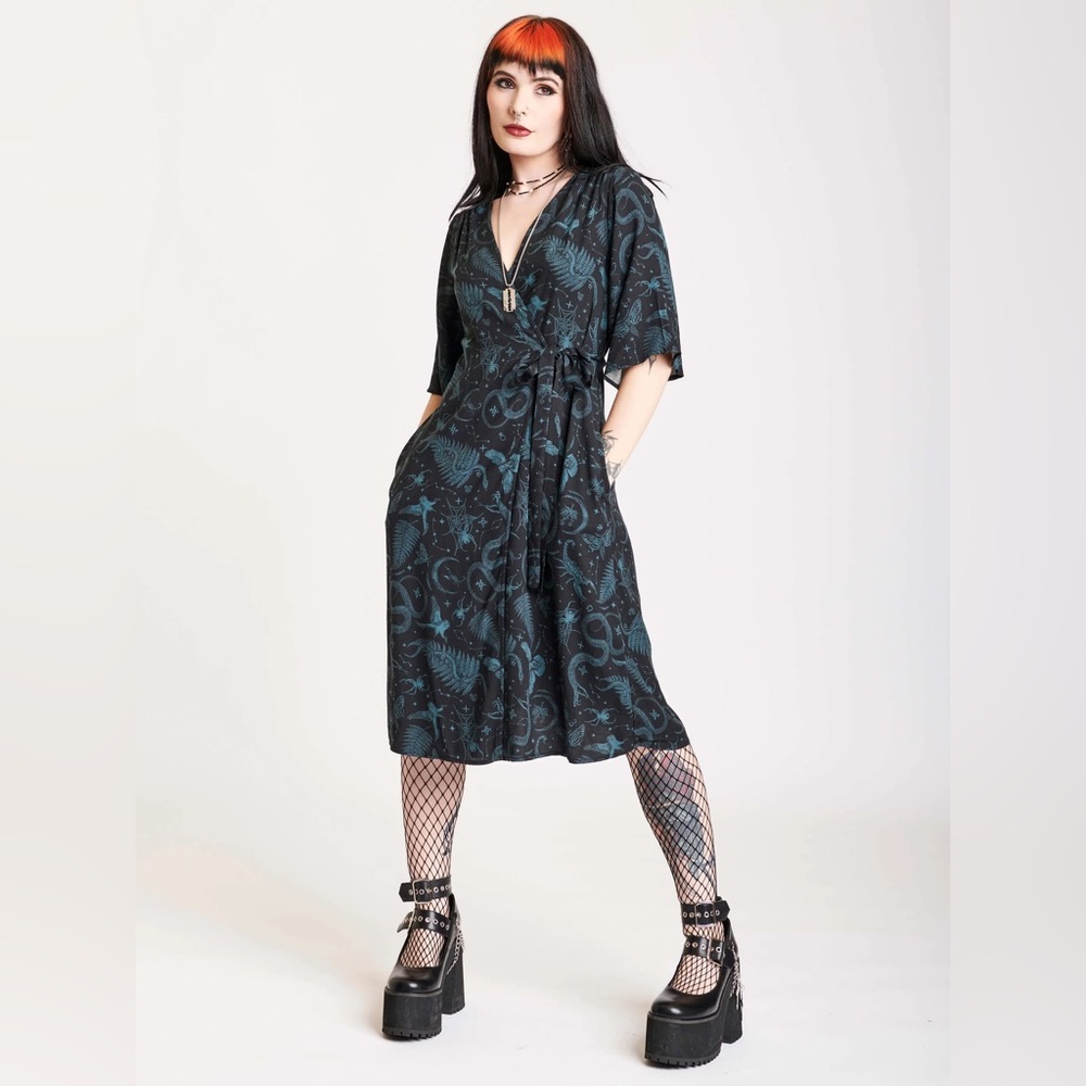 Midnight Hour Midi Wrap Dress